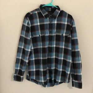 Blue Obey Flannel Button Up
